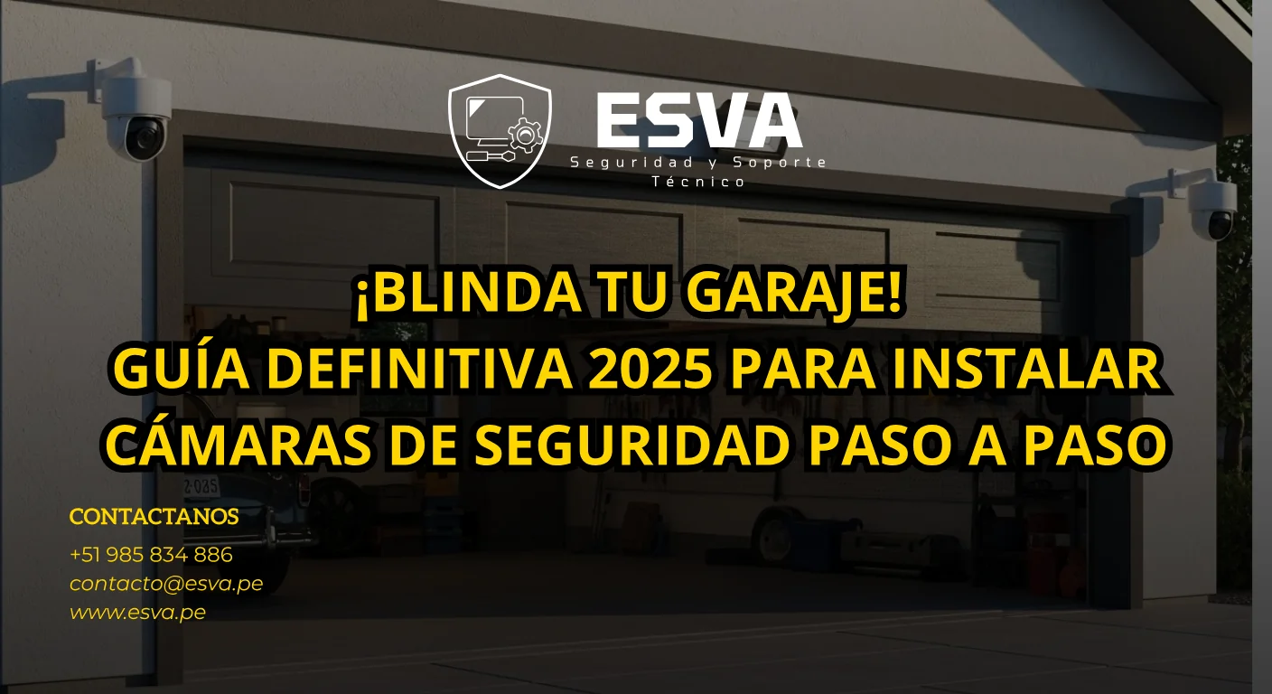 Un sistema de cámaras de seguridad protegiendo la entrada de un garaje moderno.