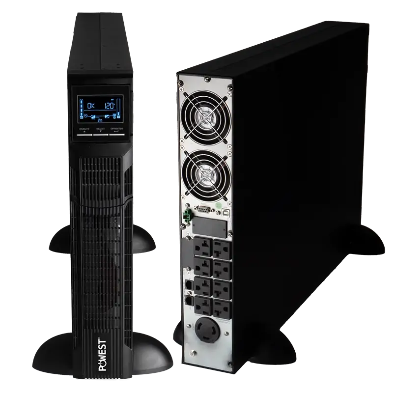 Foto de una UPS de rack On-Line de 3KVA instalado por el equipo de ESVA Foto de una UPS de rack On-Line de 3KVA instalado por el equipo de ESVA