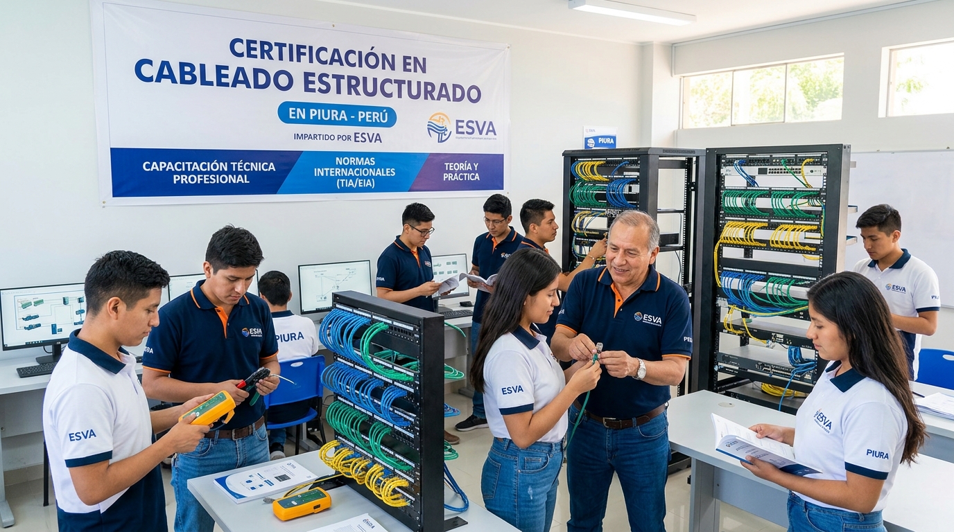 Certificación de cableado estructurado en Piura por ESVA