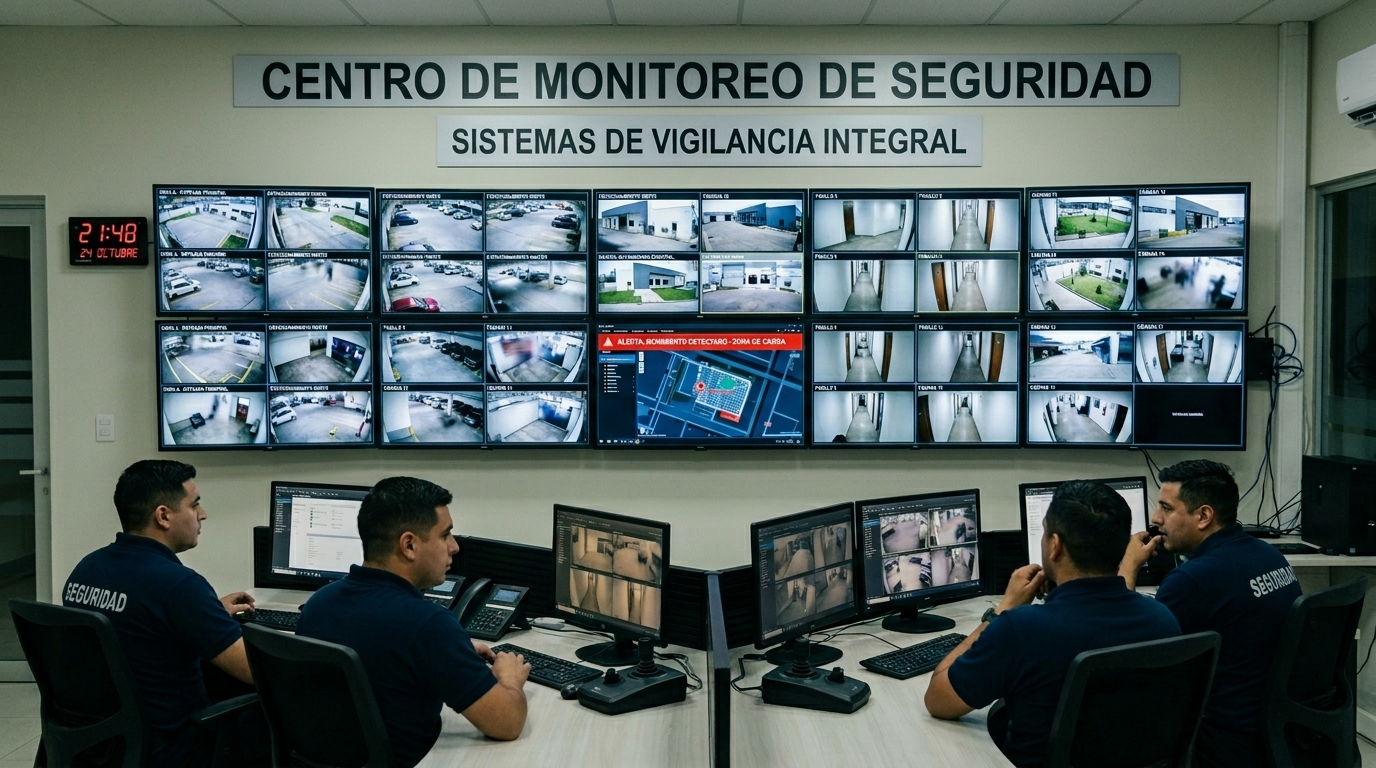 Centro de monitoreo de cámaras de seguridad instalado por ESVA