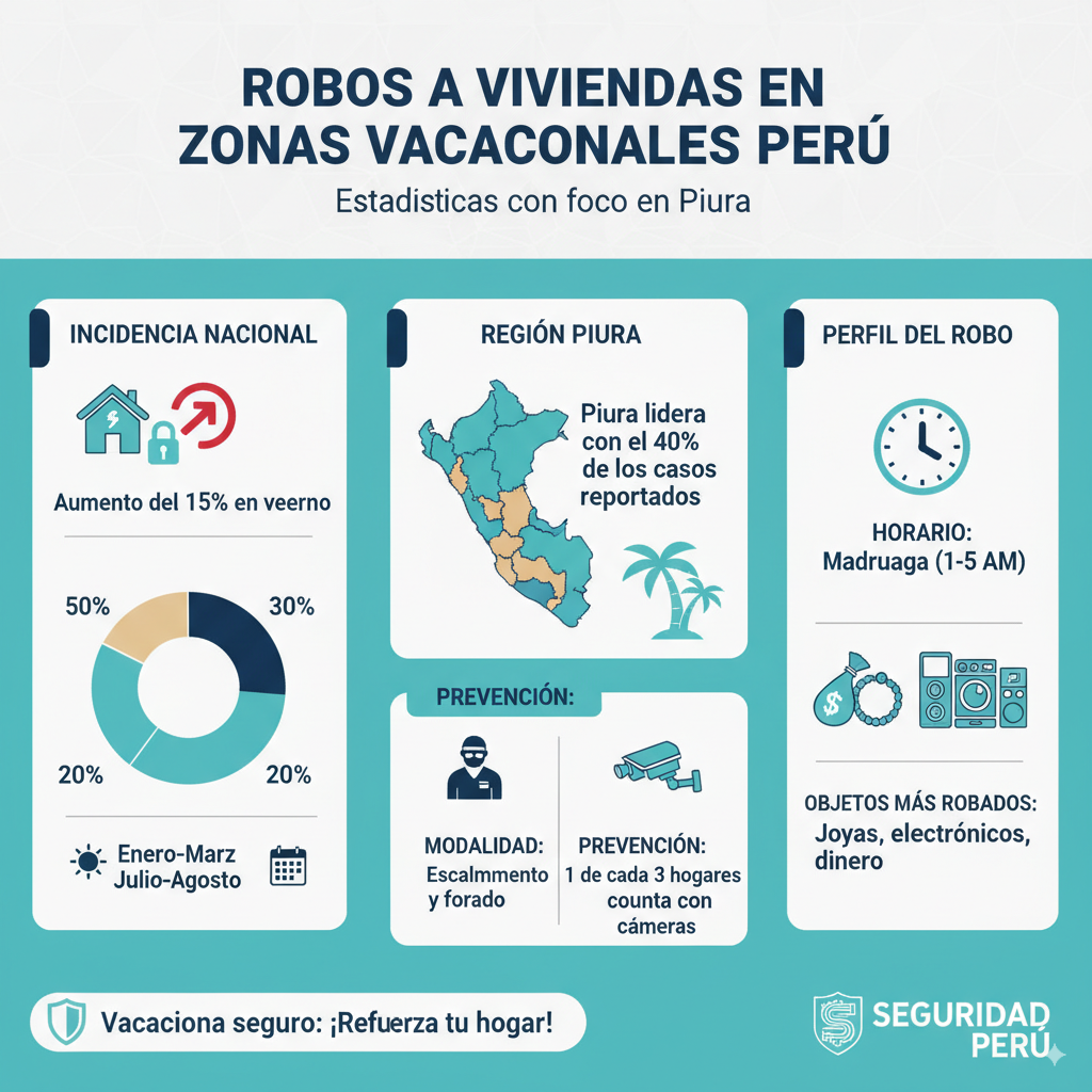 Estadísticas de delincuencia en negocios de Piura