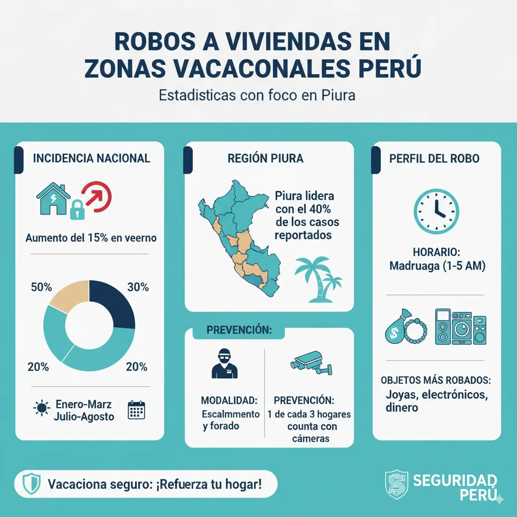 Estadísticas de delincuencia en negocios de Piura