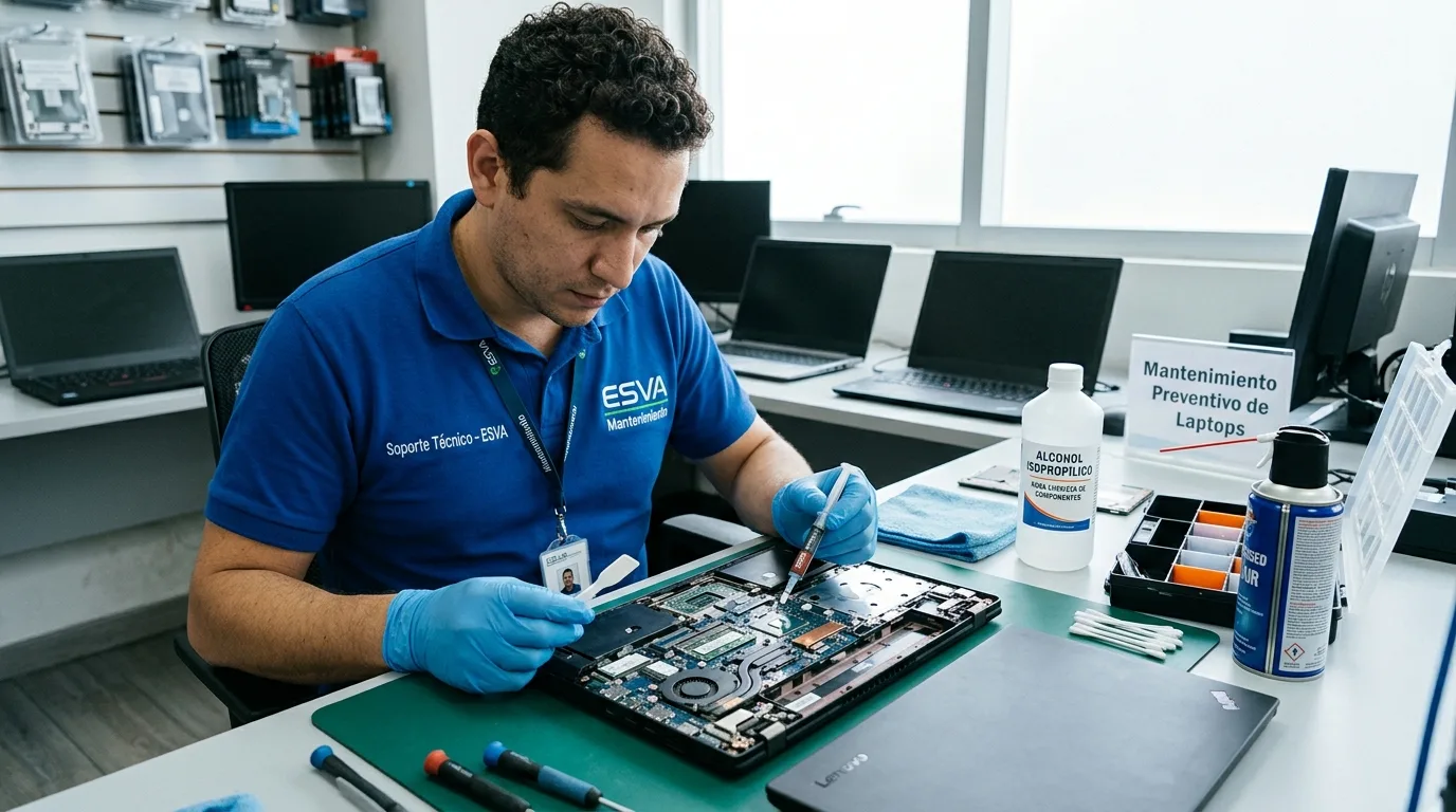 Mantenimiento preventivo de laptops corporativas en Piura