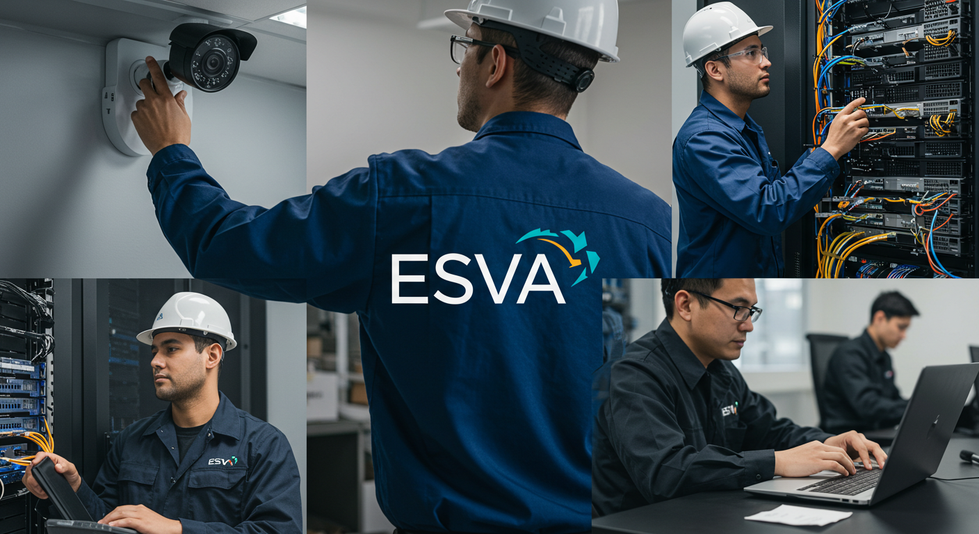 Un collage de imágenes mostrando los diferentes servicios de ESVA