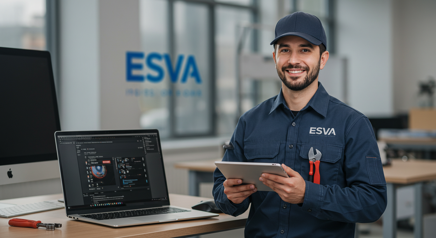 técnico de ESVA, sonriente y profesional