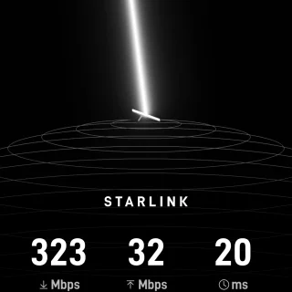 Resultados de velocidad de internet satelital Starlink en Chifles Olaechea